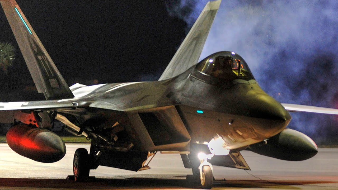 F-22 Raptors Night Launch – Deployment To Europe