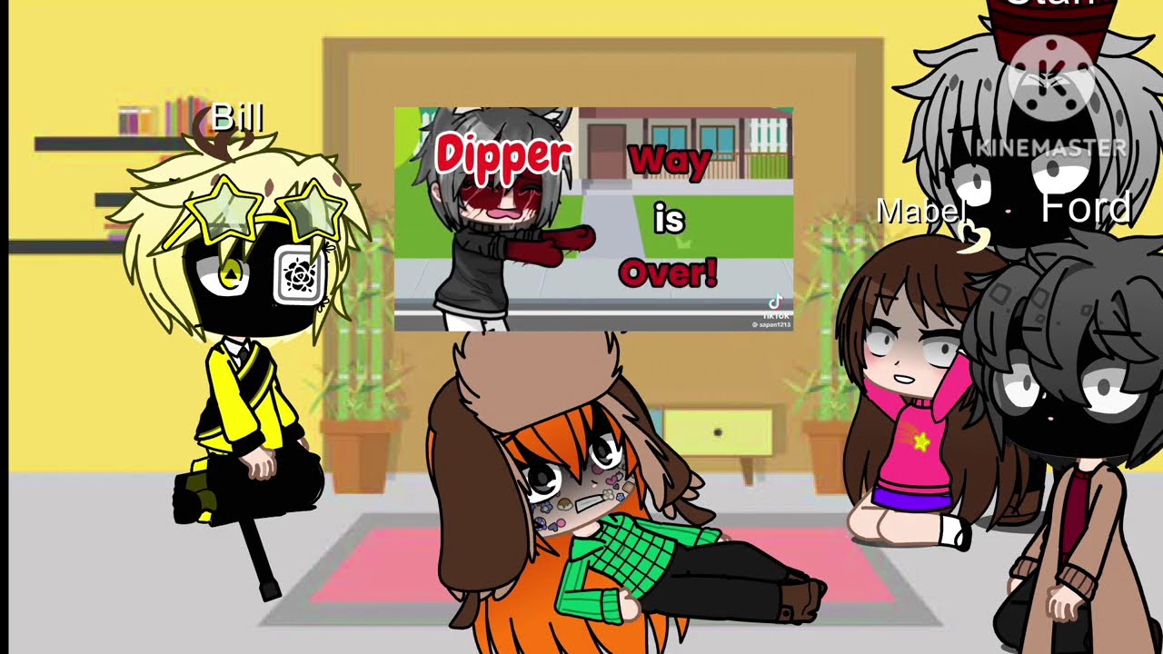 Gravity falls react to dipper as random gacha tiktoks/ random tiktoks/ Tw: Billdip