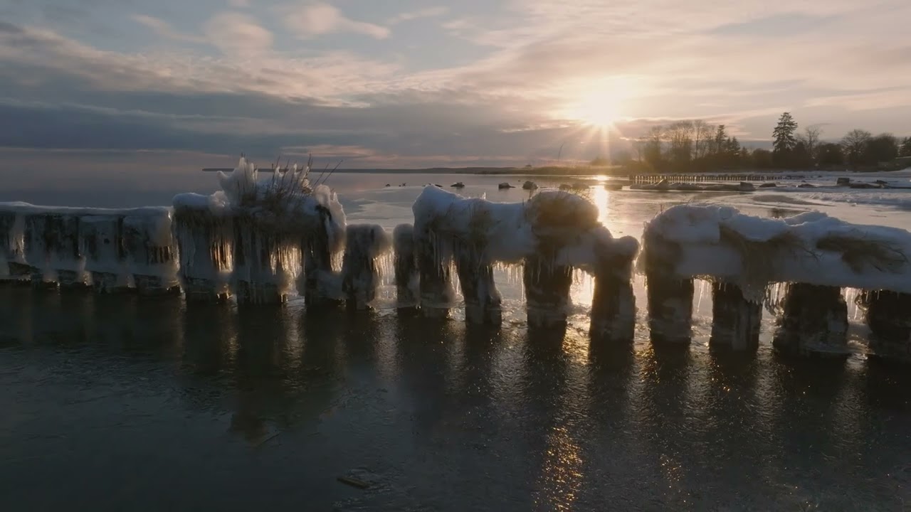18.02.2025 - Winterkulisse am Strand im Seebad Ueckermünde und in Torgelow - 4K