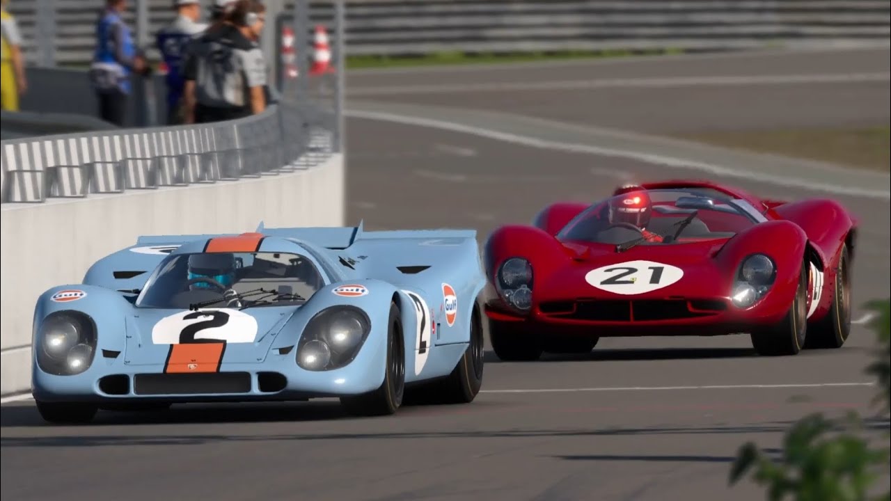 Porsche 917K 1970 vs Ferrari 330 P4 1967 at Nurburgring Nordschleife Track Day