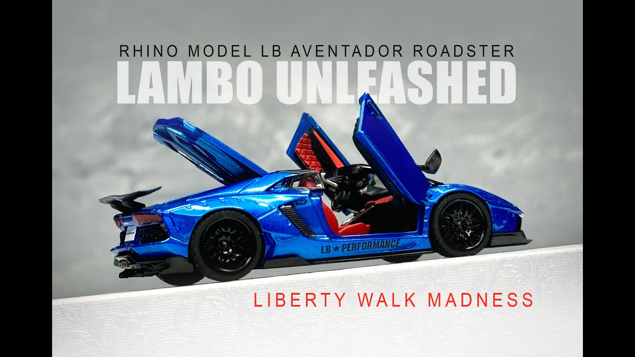 1/64 Rhino Model - Liberty Walk Lamborghini Aventador Roadster - Opening Model full review!