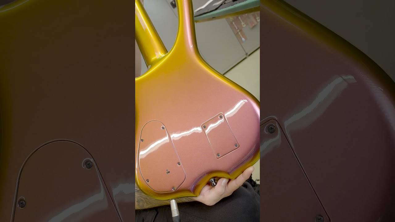 Paint Job Show-Off | Magenta-Gold finish | Custom Warwick Infinity NT 23-4465 #warwick #warwickbass