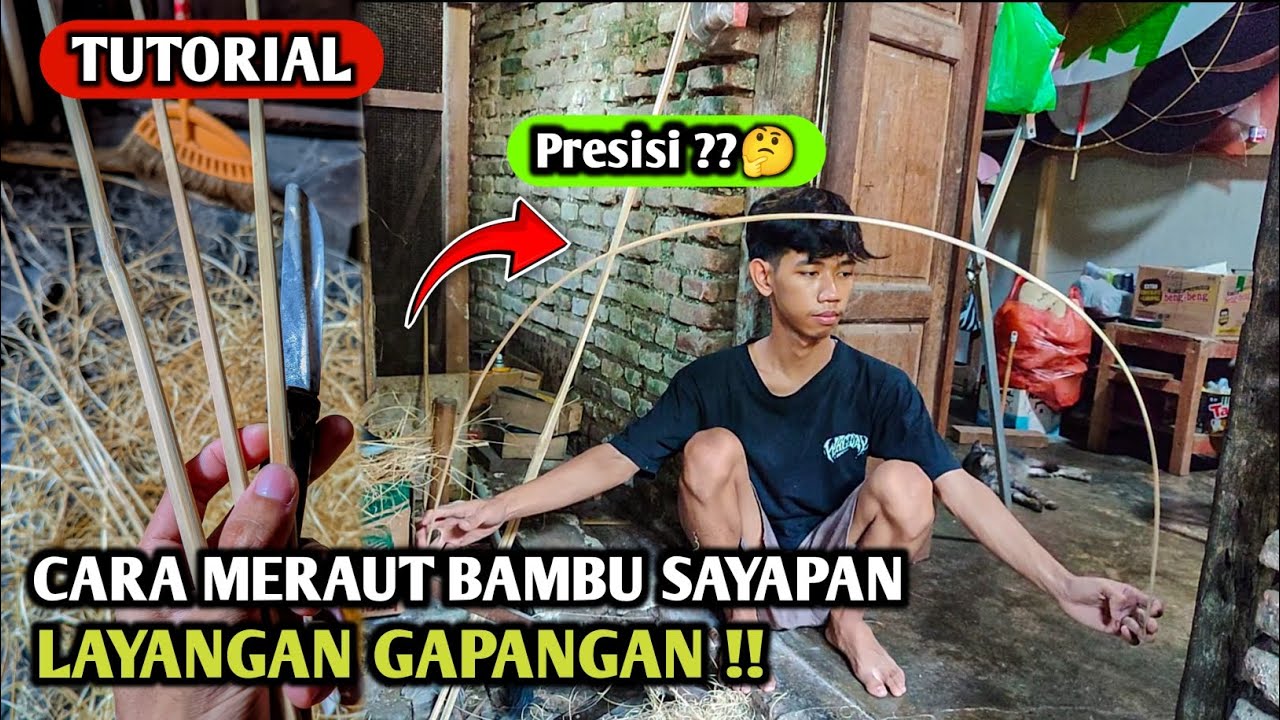 CARA MERAUT BAMBU UNTUK SAYAP LAYANGAN GAPANGAN !! GAMPANG ATAU SUSAH ??🤔 #tutorial #layangan #viral
