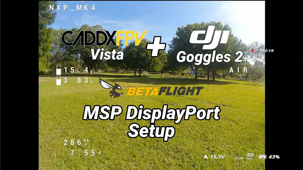 DJI Goggles 2 + Vista — настройка DisplayPort MSP на Betaflight 4.3 и тестовый полет