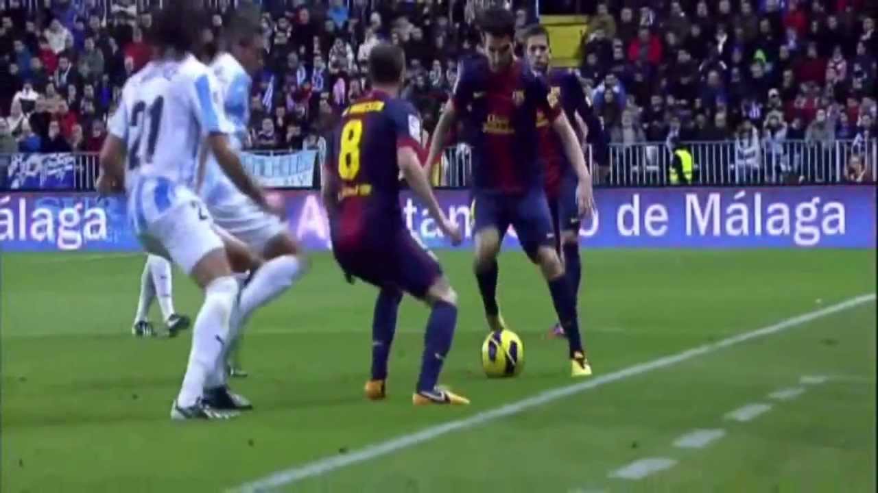 Andres Iniesta vs Malaga HD 720p (13/01/13)