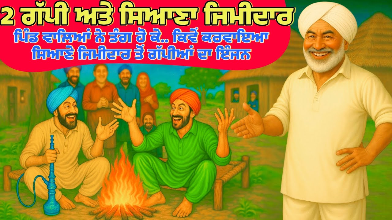 2 ਗੱਪੀਆਂ ਨੂੰ ਪਿੰਡ ਵਾਲਿਆਂ ਨੇ ਸਿਆਣੇ ਜਿਮੀਦਾਰ ਤੋਂ ਕਿਵੇਂ ਸਿਖਾਇਆ ਸਬਕ।Punjabi story । Desi Story #punjabi