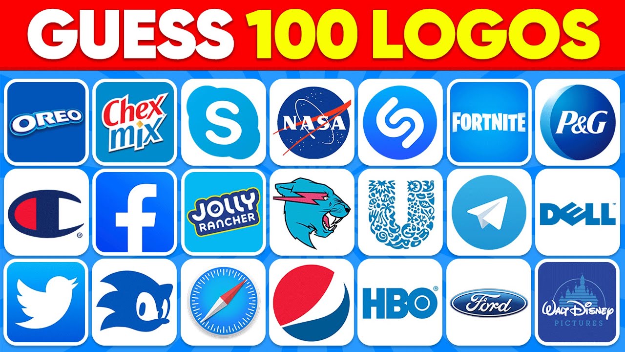 Guess The BLUE Logos In 3 Seconds | 100 Famous Logos 💙 🐬 Logo Quiz | Daily Quiz