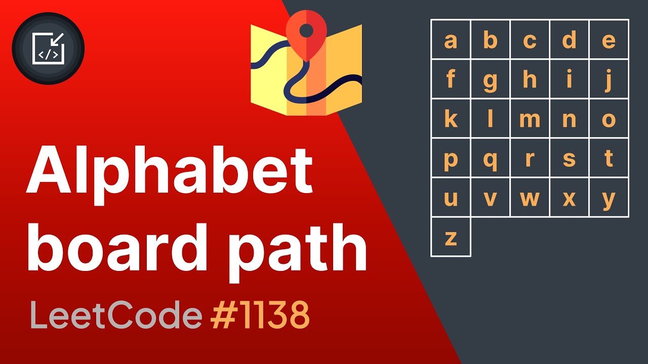 Alphabet board path problem (LeetCode #1138) - Inside code