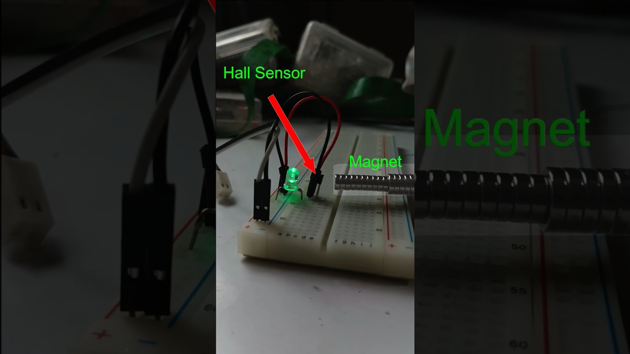 magnetic sensor | simplest hall sensor circuit #hallsensor #project #sensor #diyprojects