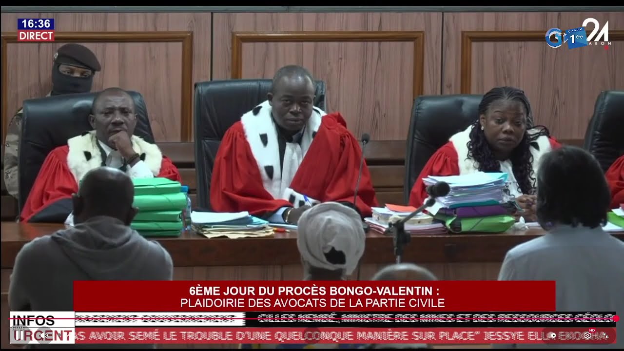 🔴Procès BONGO VALENTIN : 6ème jour/ plaidoirie des avocats de la partie civile.