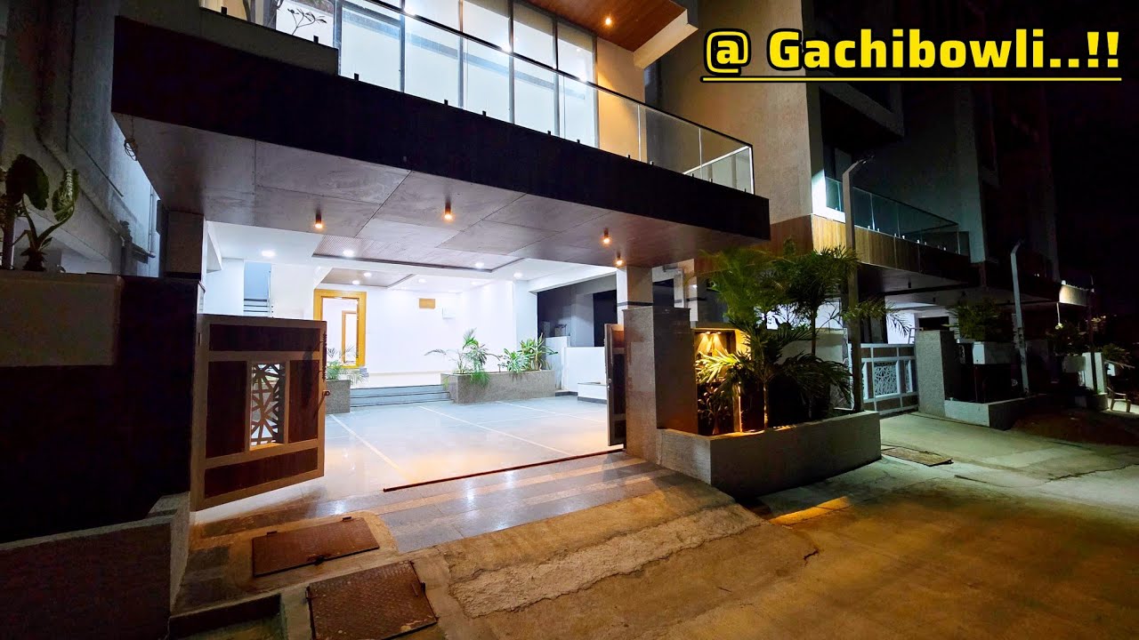 In Gachibowli || Brand G+3 Triplex VILLA For Sale || 4 BHK + Home Theatre || Hyderabad 