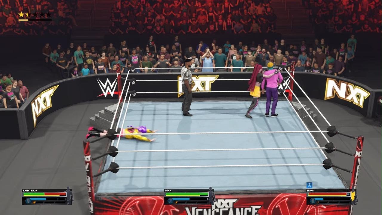 WWE 2K25 Kpop Demon Hunters fight