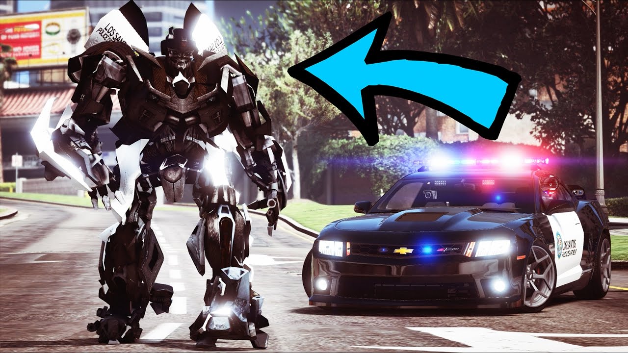 Transformers Bumblebee Joins Police in GTA 5!!