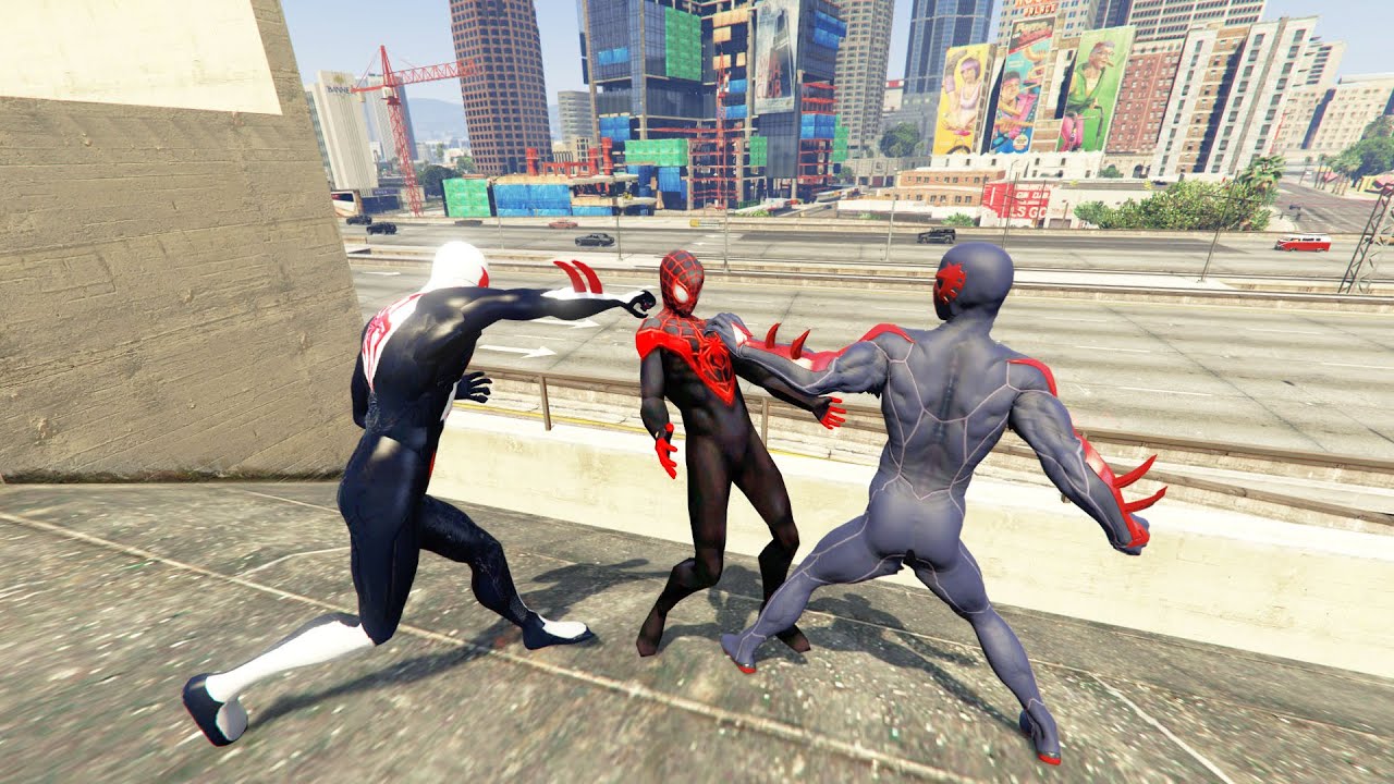 GTA 5 Epic Ragdolls And Fails #137 (Spider-man Miles Morales VS Spider-Man 2099 / Epic Ragdolls)
