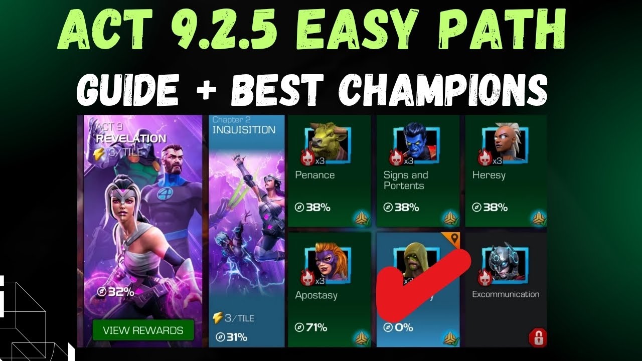 Act 9.2.5 Easy path and best counters - Marvel Contest of Champions