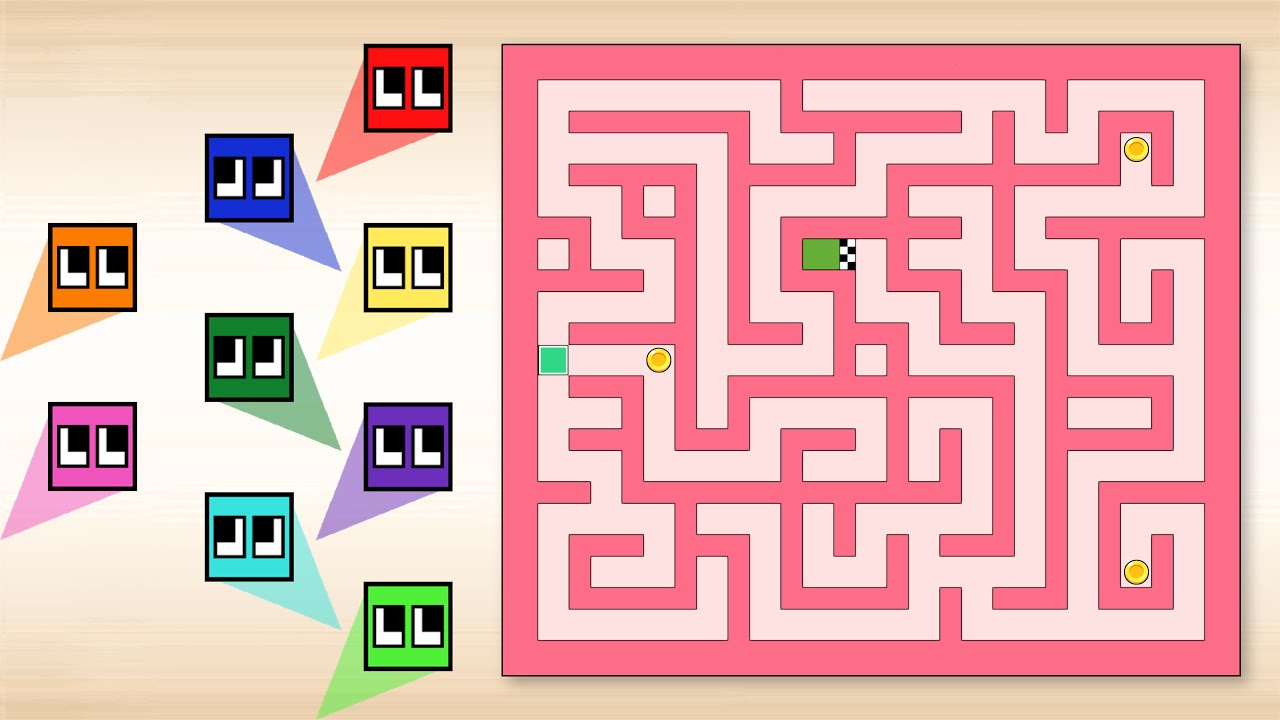 Maze Race - Square Race in the Labyrinth | Square League