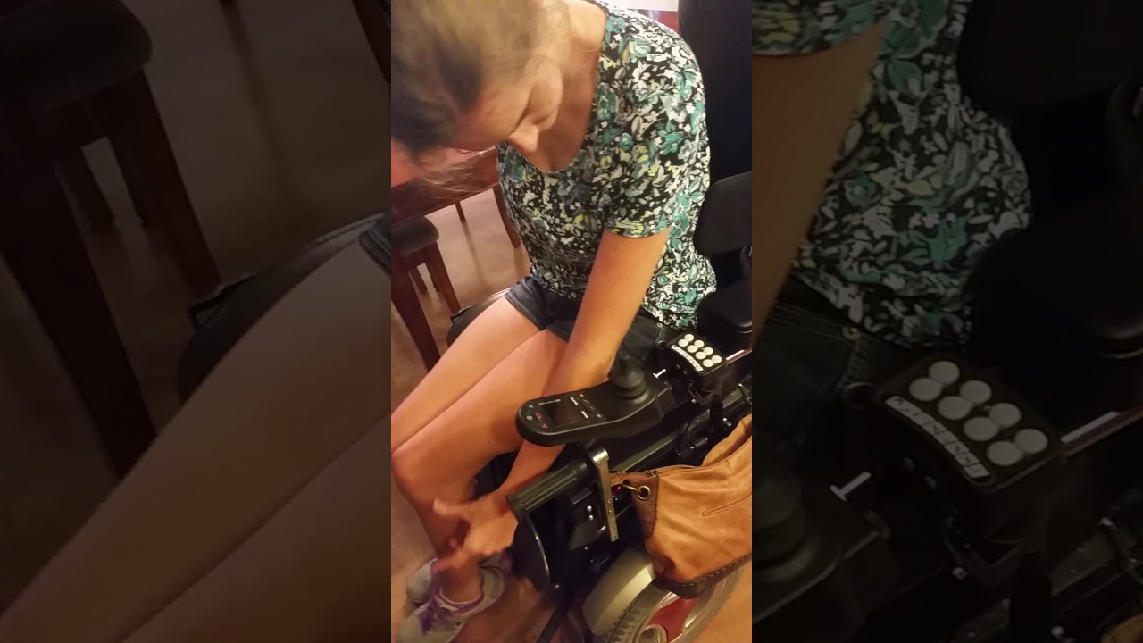 Transferring Kay to Permobil power chair