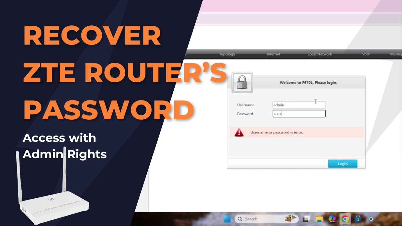 Recover Your ZTE Router Password and Access it With Admin Rights