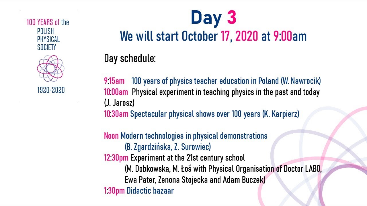 Extraordinary Congress of Polish Physicists &ndash; Day 3