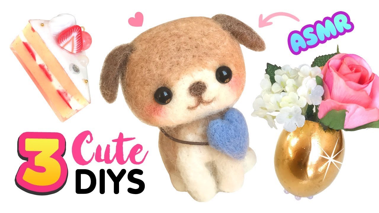 3 CUTE DIYs That Help Against Anxiety & Back To School Stress!! DIY Room Decor, Needlefelt, Resin