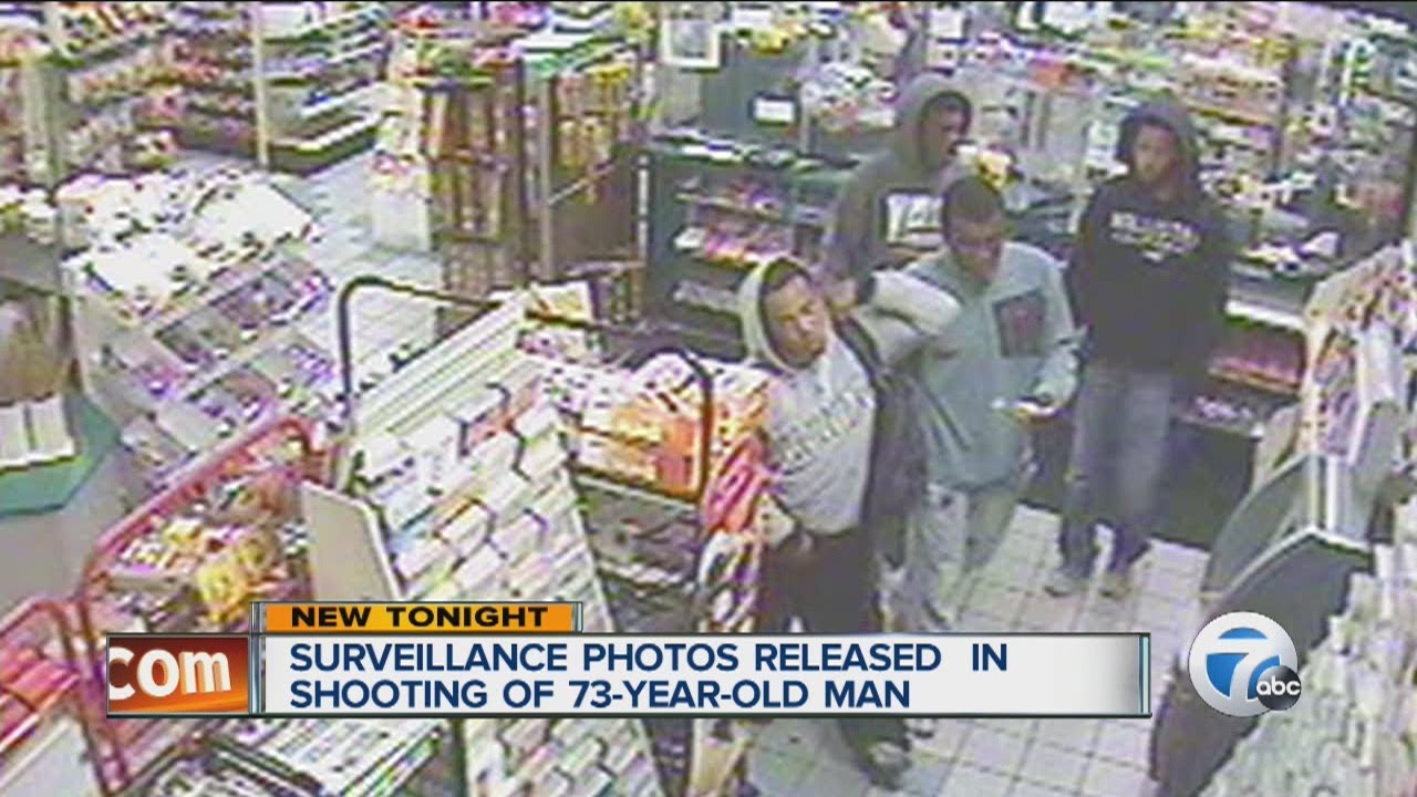 Surveillance photos released in shooting of 73-year-old man in Detroit