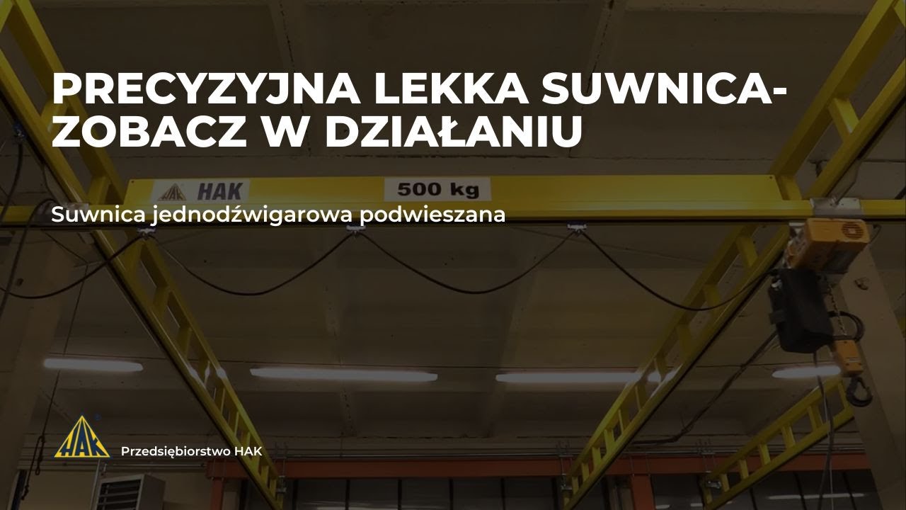 Suwnica jednodźwigarowa podwieszana