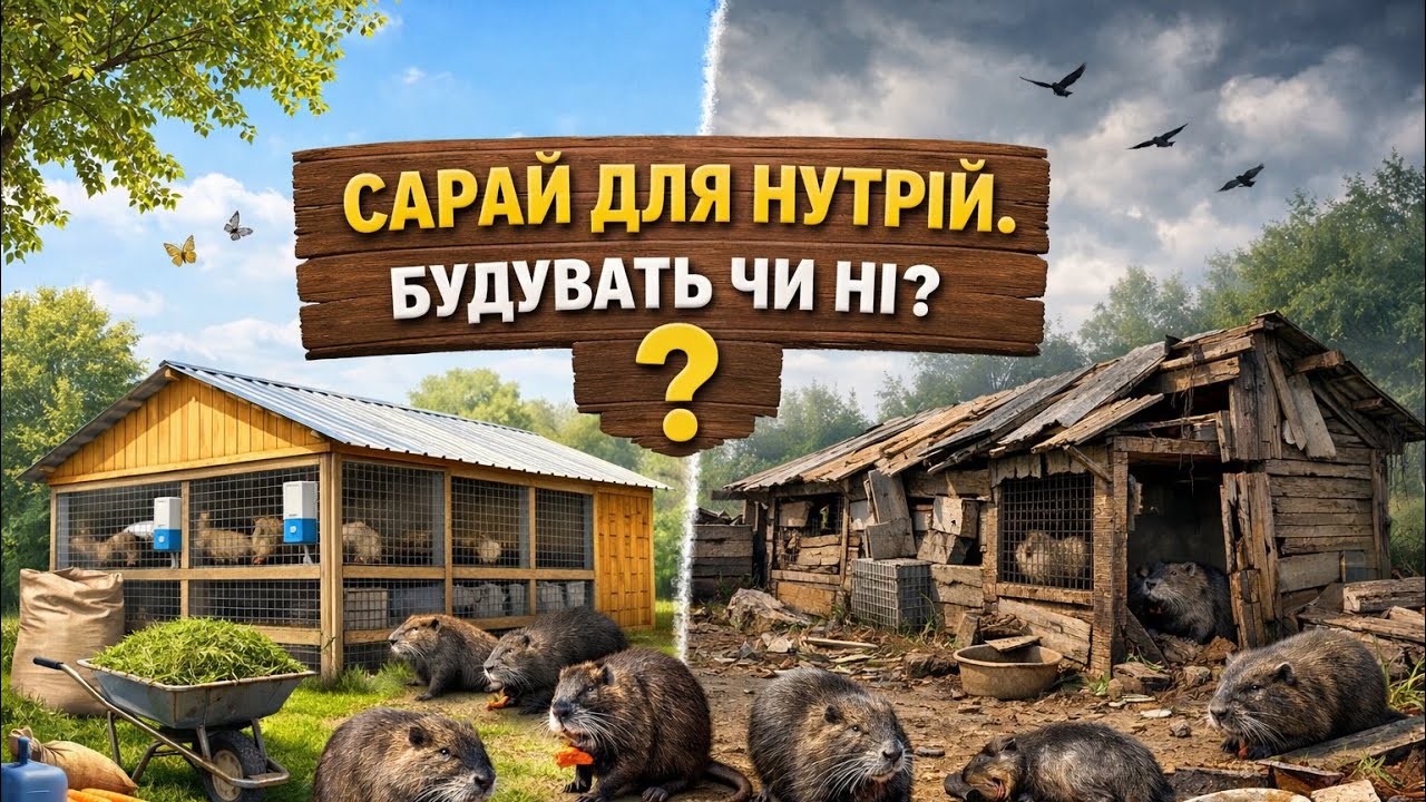 Будувать сарай для нутрій з нуля чи ні? 