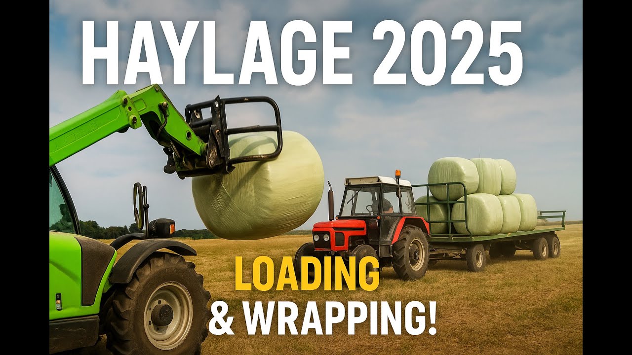 Haylage Season 2025 | POV: Hauling and Wrapping Bales