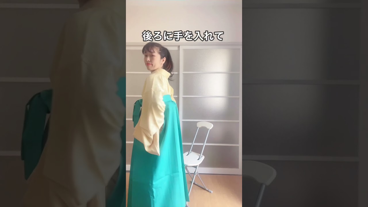 【美しい袴の所作】座り方で着崩れを防げます #kimono #袴 #着物