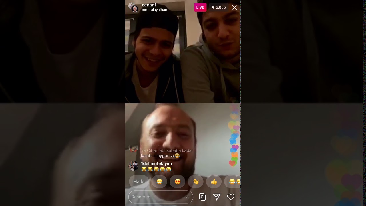 Cenan Adiguzel ve Cihan Talay, Arif instagram live | Çok güzel hareketler 2 canlı yayın