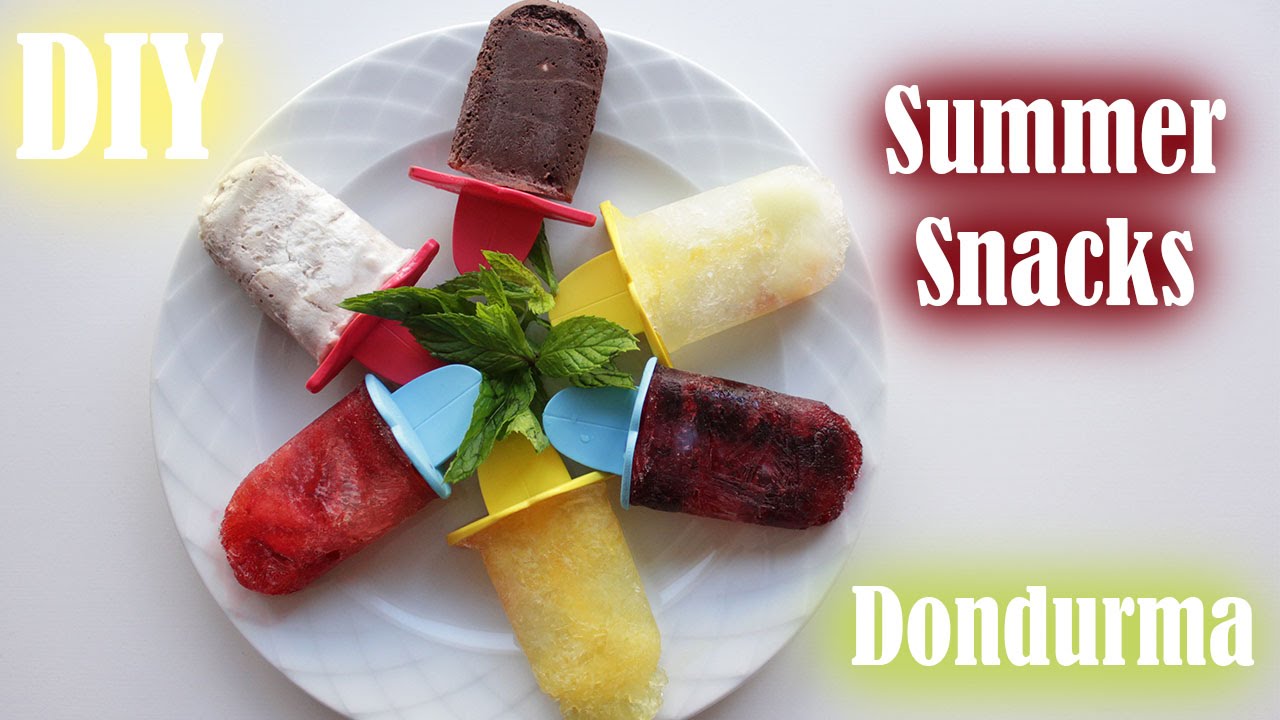 DIY | Yaz Atıştırmalıkları - Kremalı ve Meyveli Dondurma | Ice Cream, Fruit Popsicles