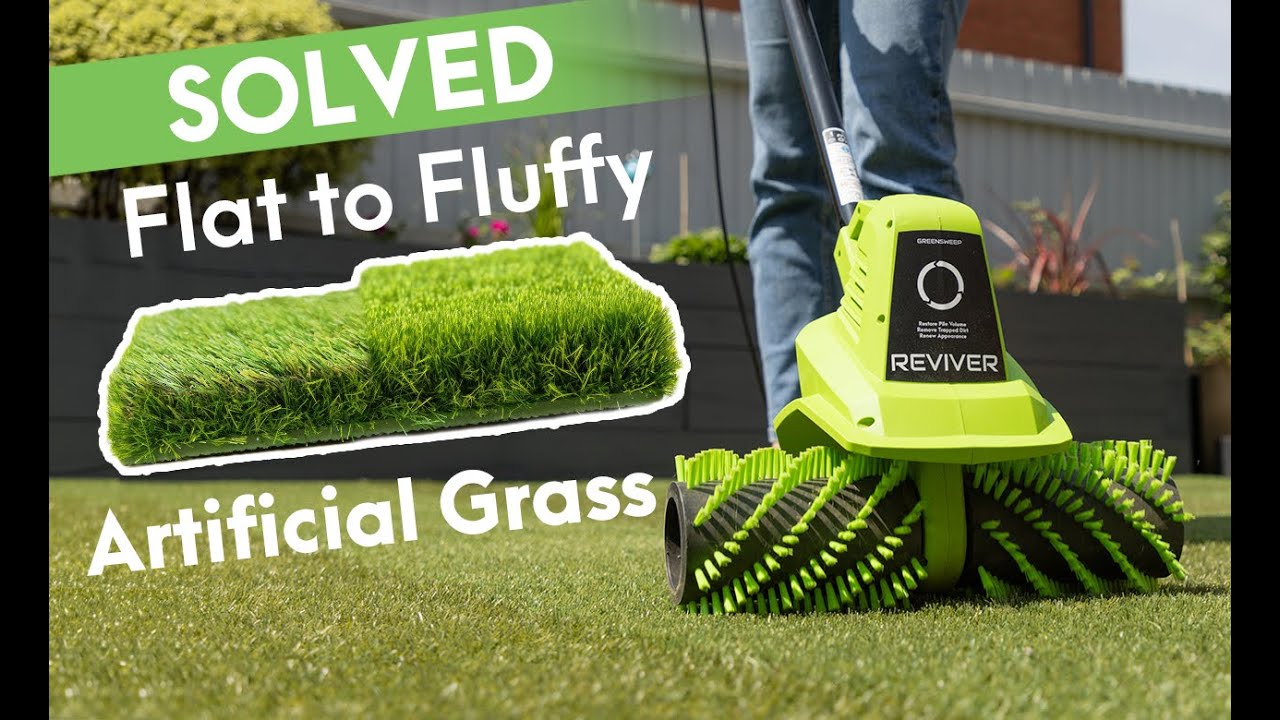 GreenSweep Reviver | Artificial Grass Sweeper and Restorer, Flat to Fluffy Turf!