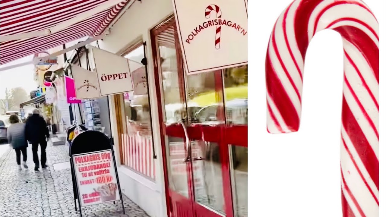 Gränna: Home of the candy cane. Swedish small town virtual walk and story
