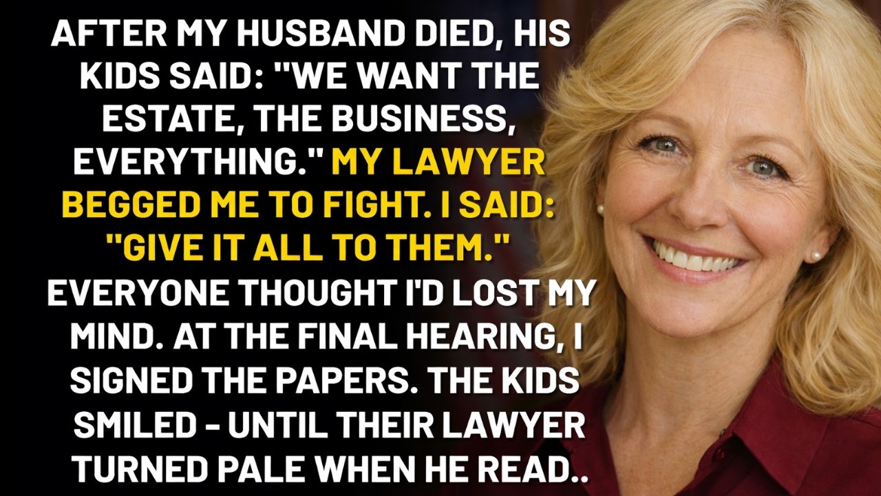 I Gave The Greedy Heirs Exactly What They Wanted. Their Lawyer Read One Sentence And Froze...