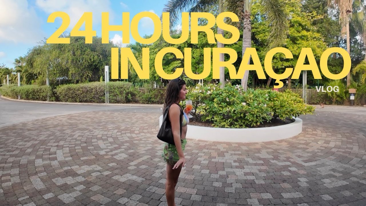 i spent 24 hours at an all inclusive in curaçao🌴🌞 | hotel room, beach, food, & vibes