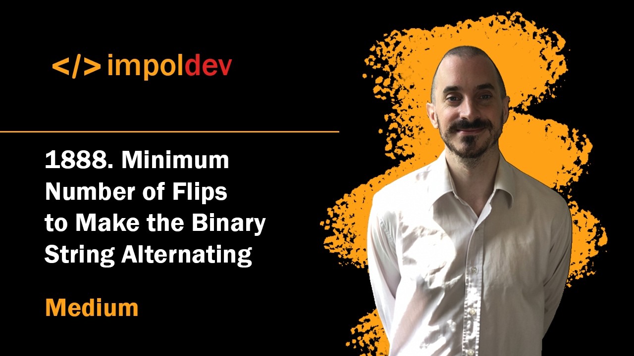 Минимальное количество переворотов для чередования двоичных строк | LeetCode 1888 - Python