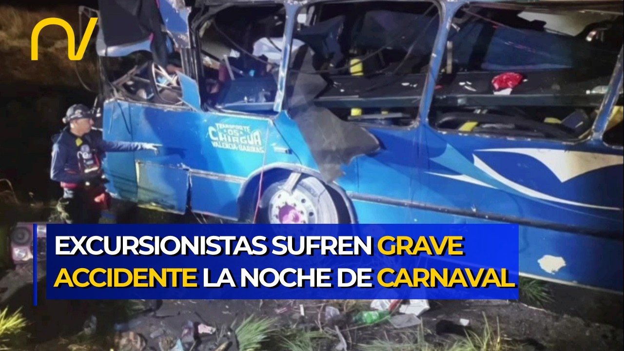 &iexcl;TRAGEDIA EN COJEDES! Se vuelca autob&uacute;s con 48 pasajeros en el retorno de Carnaval