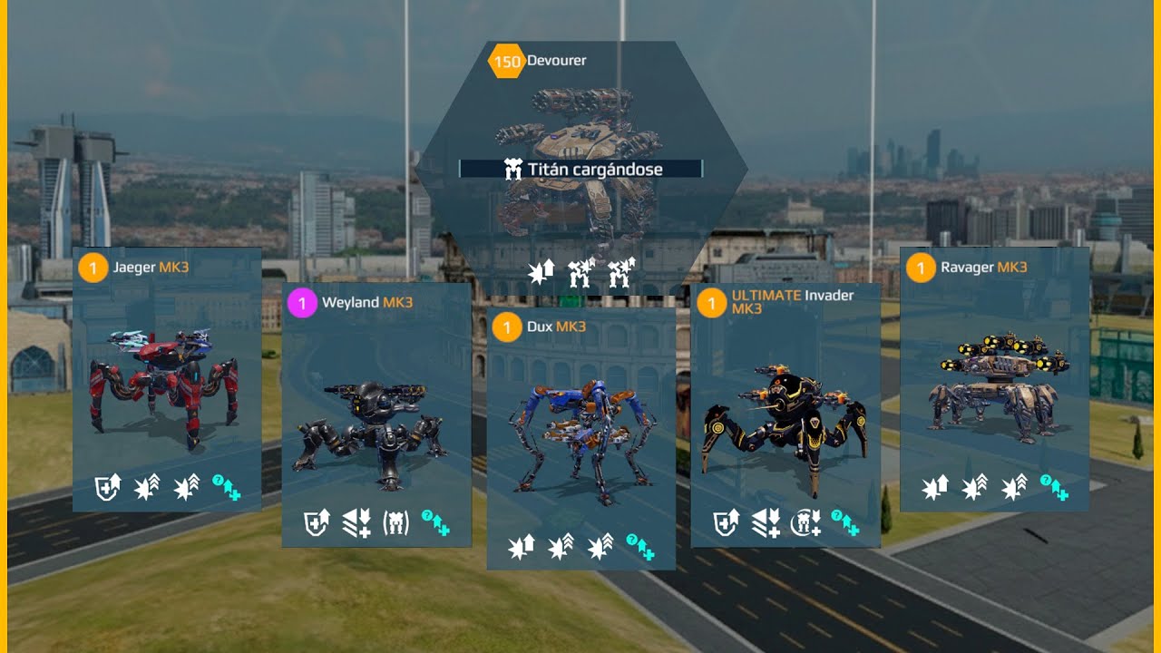 War Robots: Армия пауков в чемпионской лиге | Jaeger, Weyland, Dux, Ravager, UE Invader &mdash; геймплей
