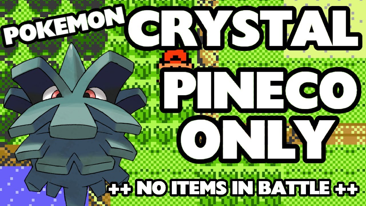 Can I Beat Pokemon CRYSTAL With Just PINECO?! - NO ITEMS IN BATTLE - Pokemon Challenges!