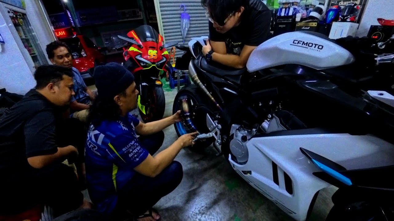 Visit Aji Noor try sarung exhaust muffler SC Project, Arrow, Akrapovic & AR kat 675SR - Part 1.