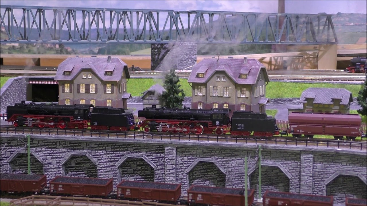 Spur N Sound Rauch zwei BR41 vor 2000 Tonnen Kohlezug