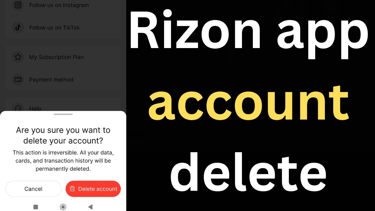 How to delete rizon account | delete rizon account | delete rizon account kasie kare