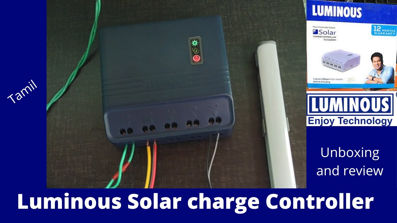 Luminous Solar Charge Controller 10Amp - Blue, AS03 unboxing and review, Jumper settings | Tamil.