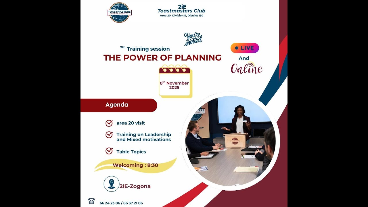 2iE TOASTMASTERS' CLUB MEETING