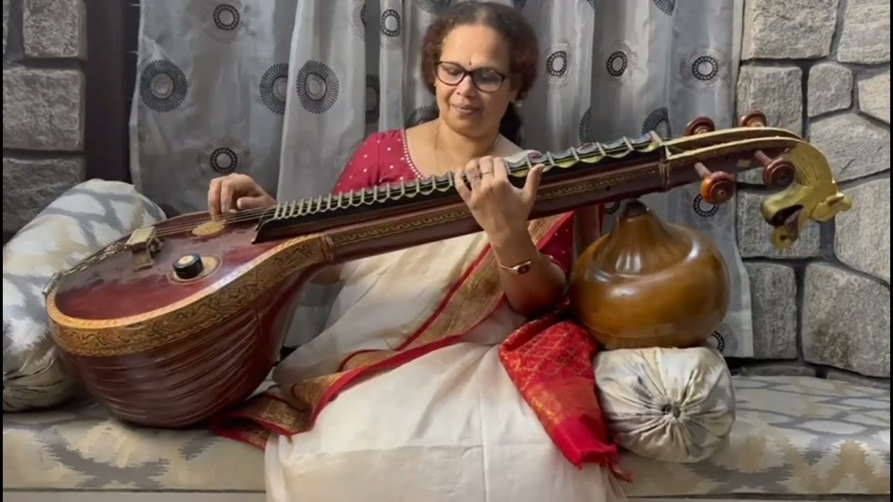 മഴത്തുള്ളികൾ പൊഴിഞ്ഞീടുമീ(Mazhathullikal)veena cover by Bala Nair