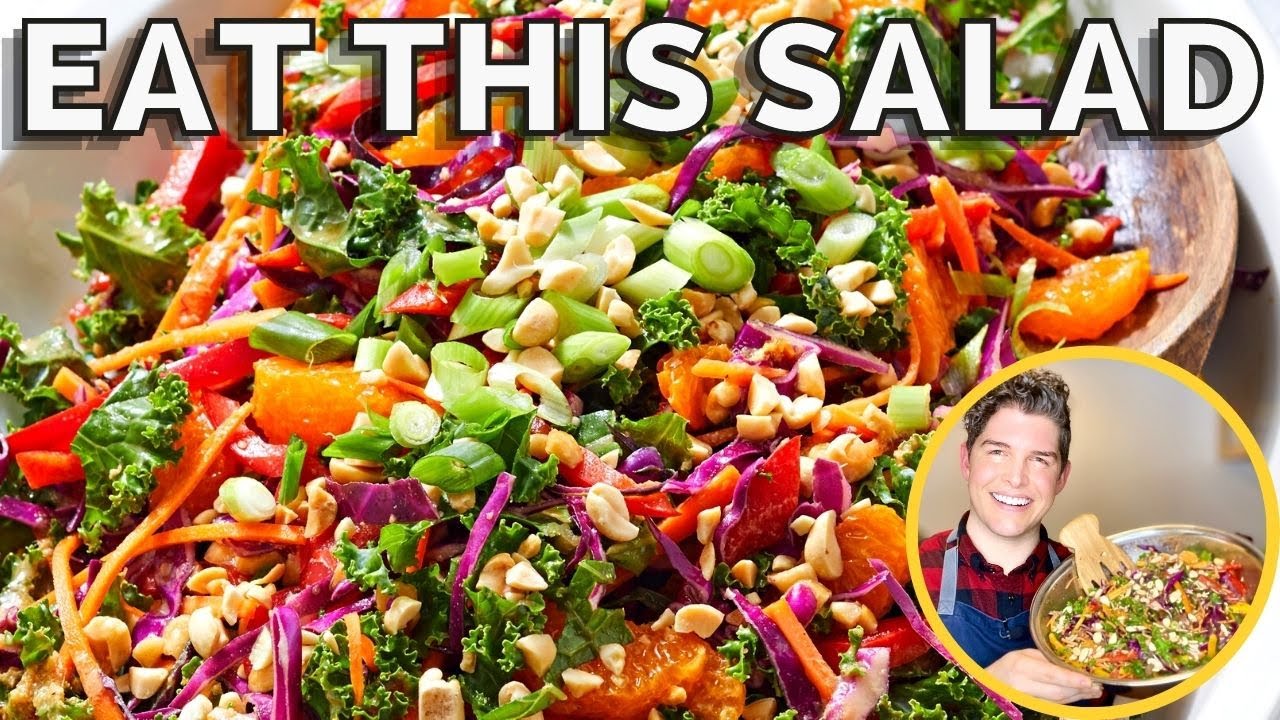 Cabbage, Kale & Mandarin Salad | Forks Over Knives | Nutritarian & Vegan | Recipe Test Review
