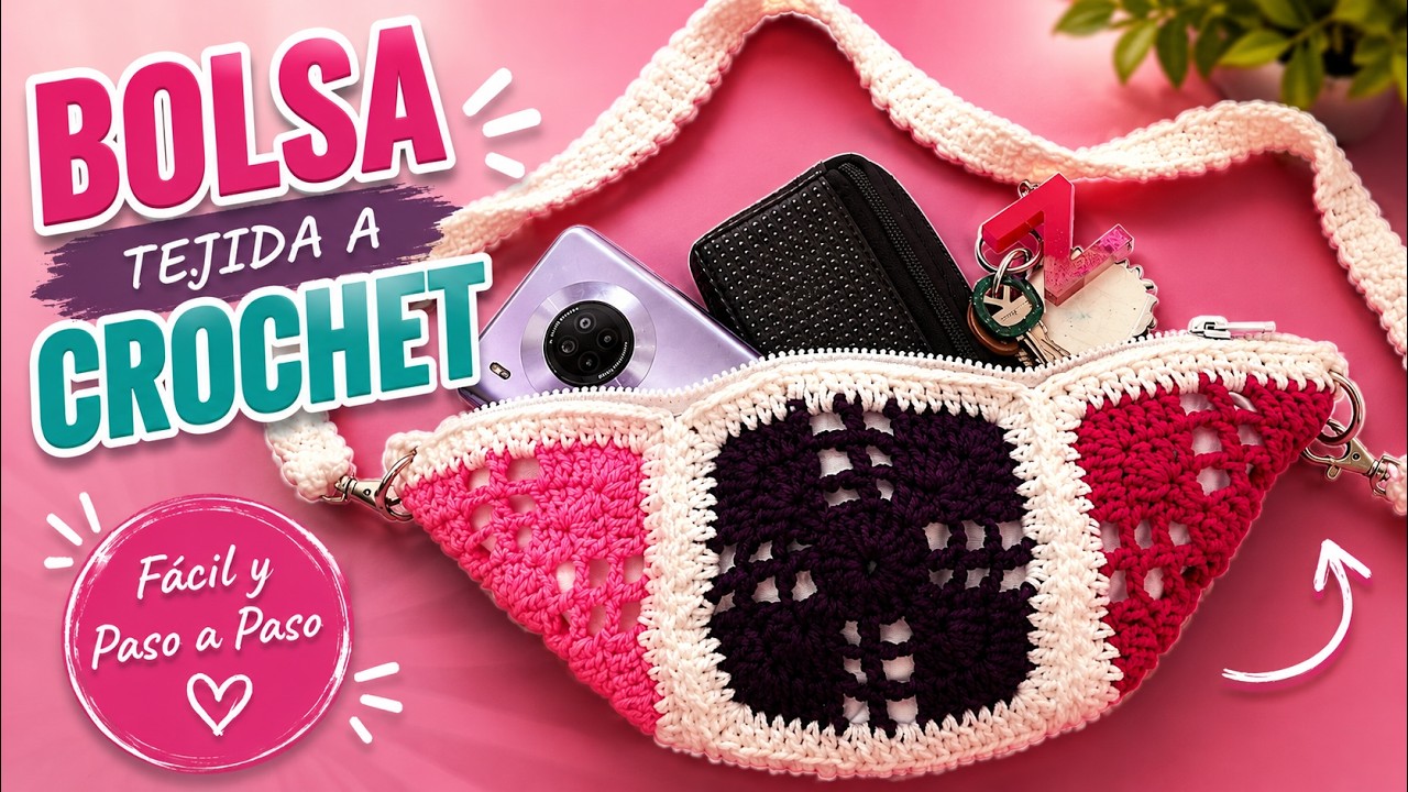 Bolsa tejida a crochet