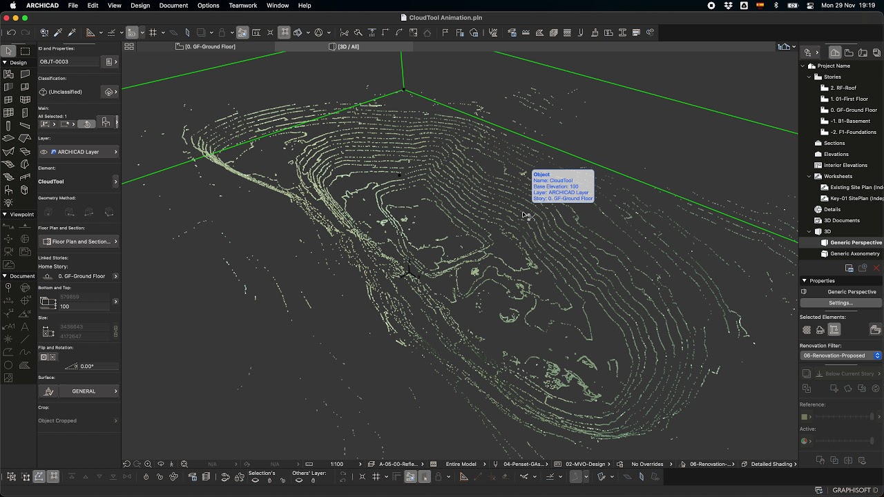 #CloudTool 02 | Cut the Point Cloud at set levels to create contour lines