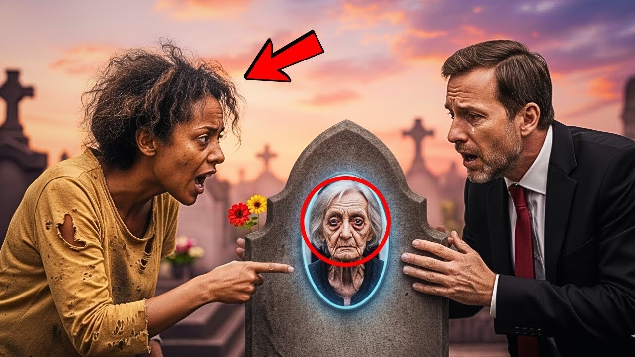 “SUA MÃE ESTÁ VIVA, EU A VI NO ASILO!”—GRITOU A SEM TETO AO VER O MILIONÁRIO CHORANDO NO CEMITÉR