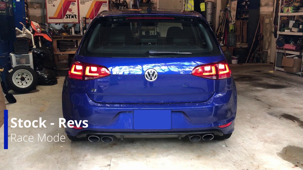 MK7 Golf R CTS Catted Downpipe Before and After